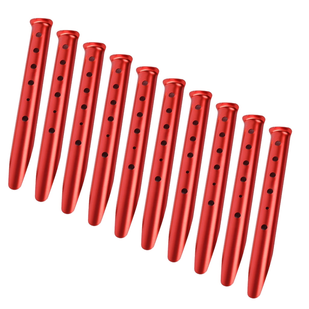 10pcs Outdoor Ground Camping Tent Stakes Anchors Pegs Windproofed Tent Stakes for Firmly Anchoring Tents