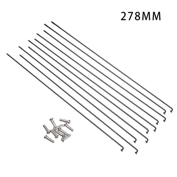 10pcs Outdoor High Strength With Nipples Mountain Road Bikes Bicycles Spokes Wires Bike Repair Bicycle Spokes 278MM