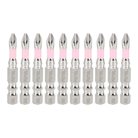 10pcs PH2 Phillips Impact Screwdrivers Bit 2" Long Magnetic Anti Slip Tip