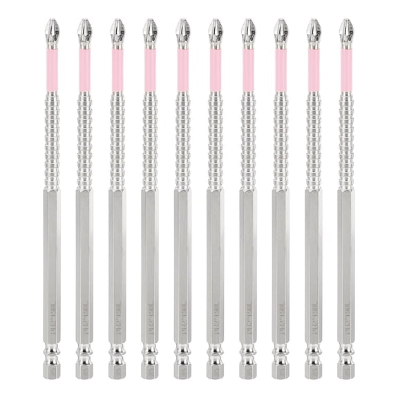 10pcs PH2 Phillips Impact Screwdrivers Bit 6" Long Magnetic Anti Slip Tip