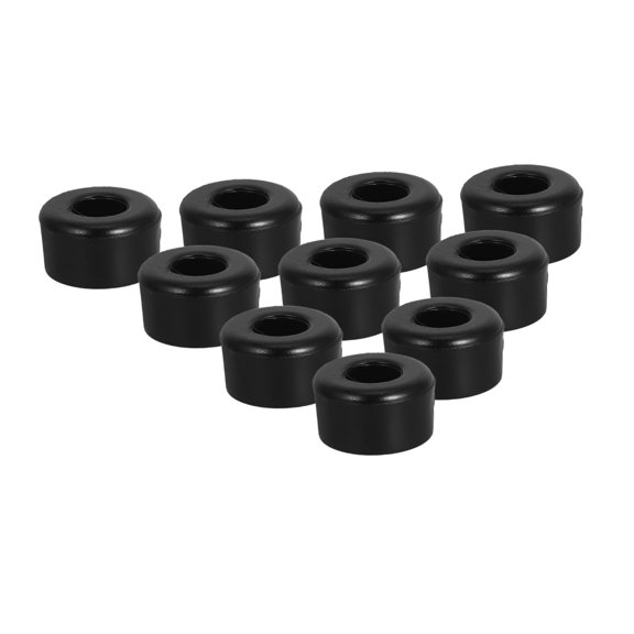 10pcs PU Shock Absorbing Cushions for Quad Skates Black Double Row Design Roller Skating Aid for Beginners