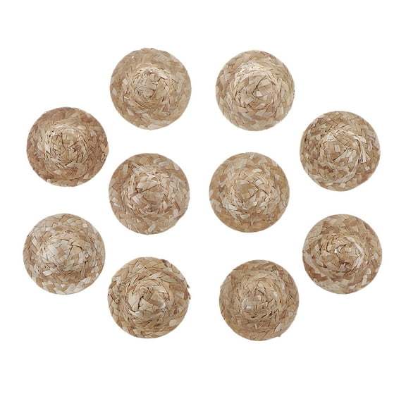 10pcs / Pack Knitting Straw Bowler Doll for Living Room Blythe Doll Accs