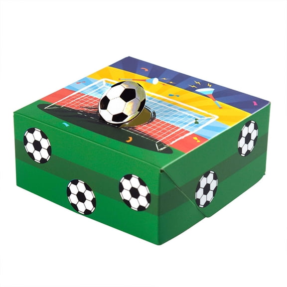 10pcs Pack Soccer Boxes Soccer Treat Candy Snack Bags Party Favors Sports Football Team Goodies Gift Boxes for Boys Happy Birthday Baby Shower Decorations Supplies
