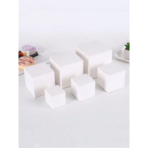 10pcs Package Gift White Small Square Box Candy Cosmetic Electronics Accessory Packaging Gift Box Christmas