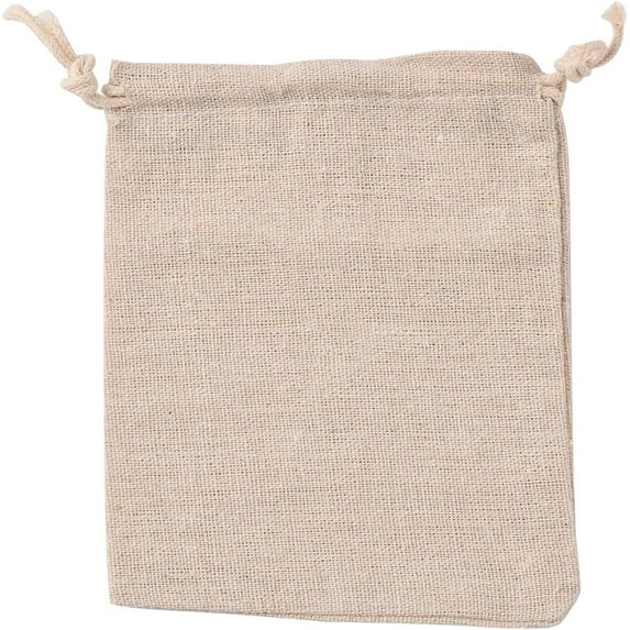 10pcs Packing Pouches Drawstring Bags Wheat 14x11cm