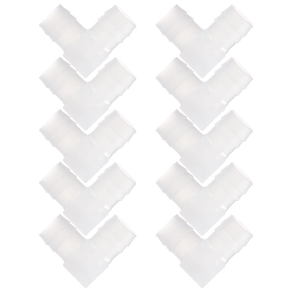 DRAFIDEEP Water Pipe Joints Pipe Connector L Shape Plastic 10Pcs 3.8x3.8x1.8Cm