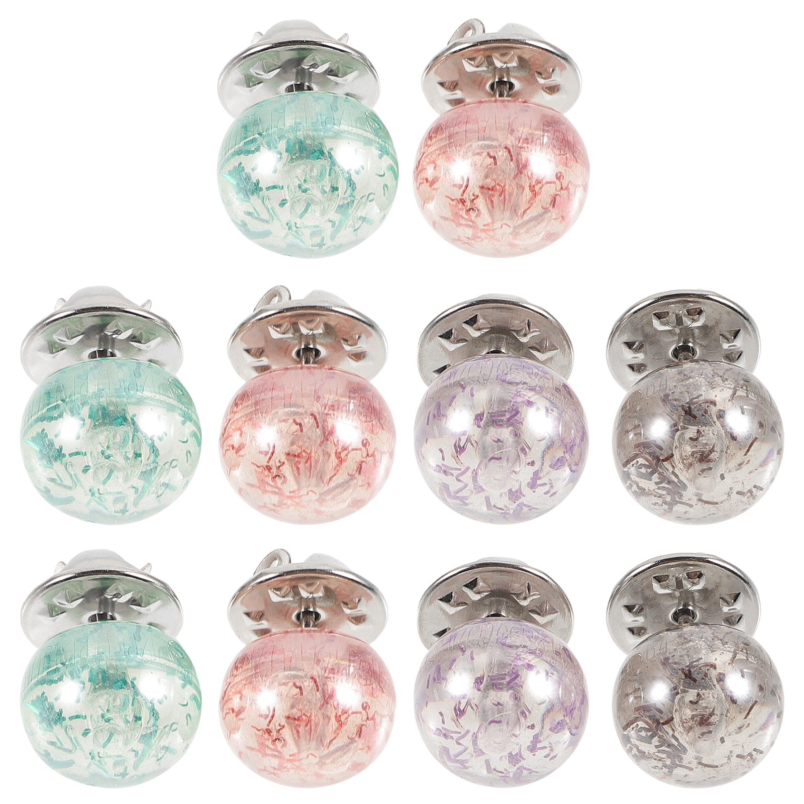 10pcs Pearl Brooch Pins Replacement No Sewing Pin Safety Buttons Pins