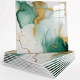 thumbnail image 1 of 10pcs Peel and Stick Tile Shower Waterproof Marble Tiles Wall Panels, 11.8"x11.8" Self-Adhesive Backsplash Tile, PVC Wall Panels Shower Tiles for Home Bathroom Green (Non Real Ceramic Tiles), 1 of 15