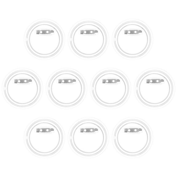 10pcs Photo Buttons Badges Diy Making Craft Buttons Diy Blank Badge Buttons Clear Crafts Button