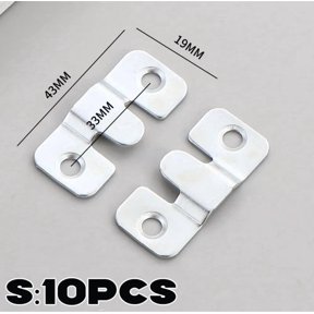 10pcs Picture Frame Hooks Stainless Steel Wall Hanger Flush Mount Hanging Buckle Furniture Interlock Bracket Joint Connector