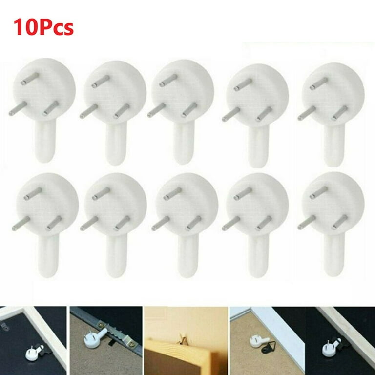 10pcs Picture Frame Seamless Nail Wall Hooks Plastic Invisibl Nail Home  Decor