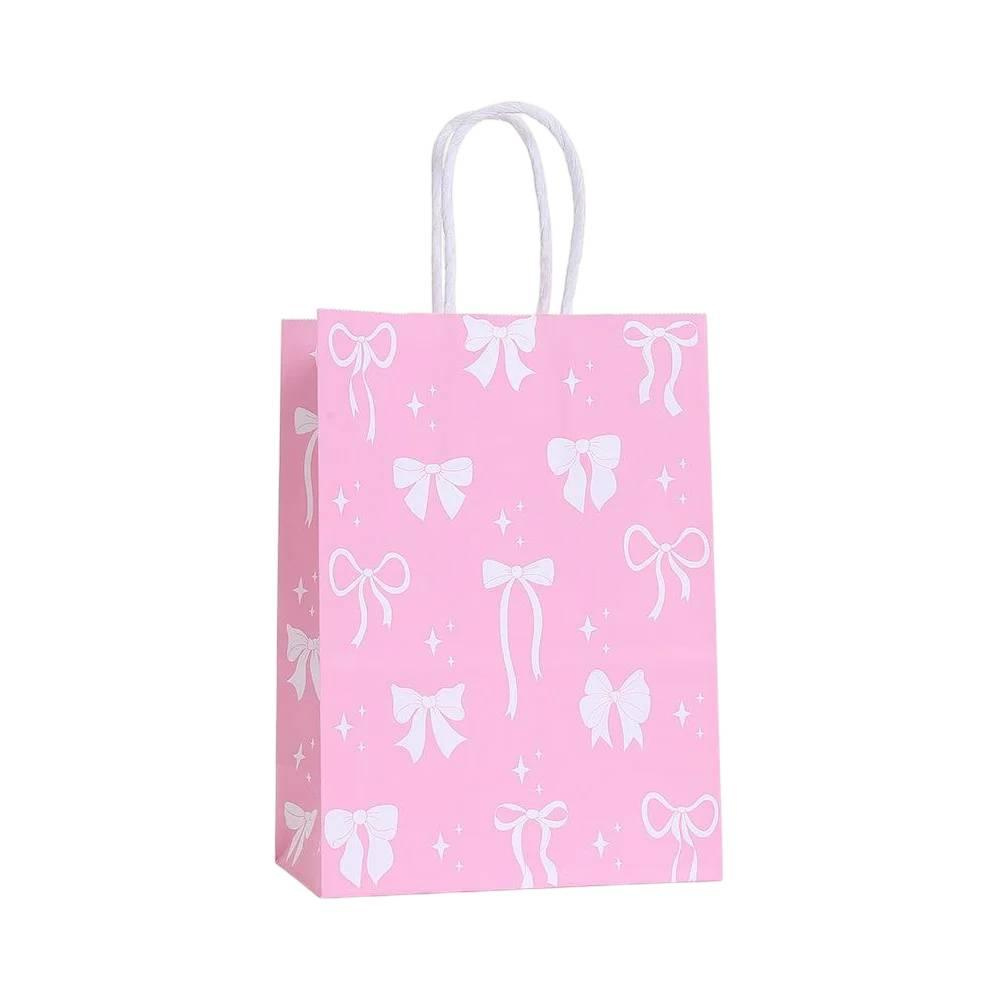 Paper Gift Bags Pink Bow Little Miss 32cm*27cm -1 pc main image 0