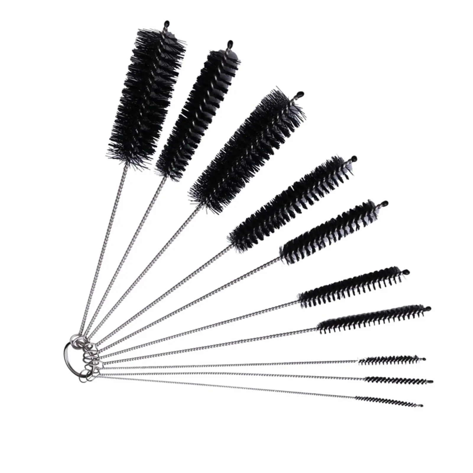 10pcs Pipe Tube Brush Pipe Cleaning Brushes Nylon Bristle Drinking Straws Cleaner Brush for Washing Kettle Spout Teapot Nozzle