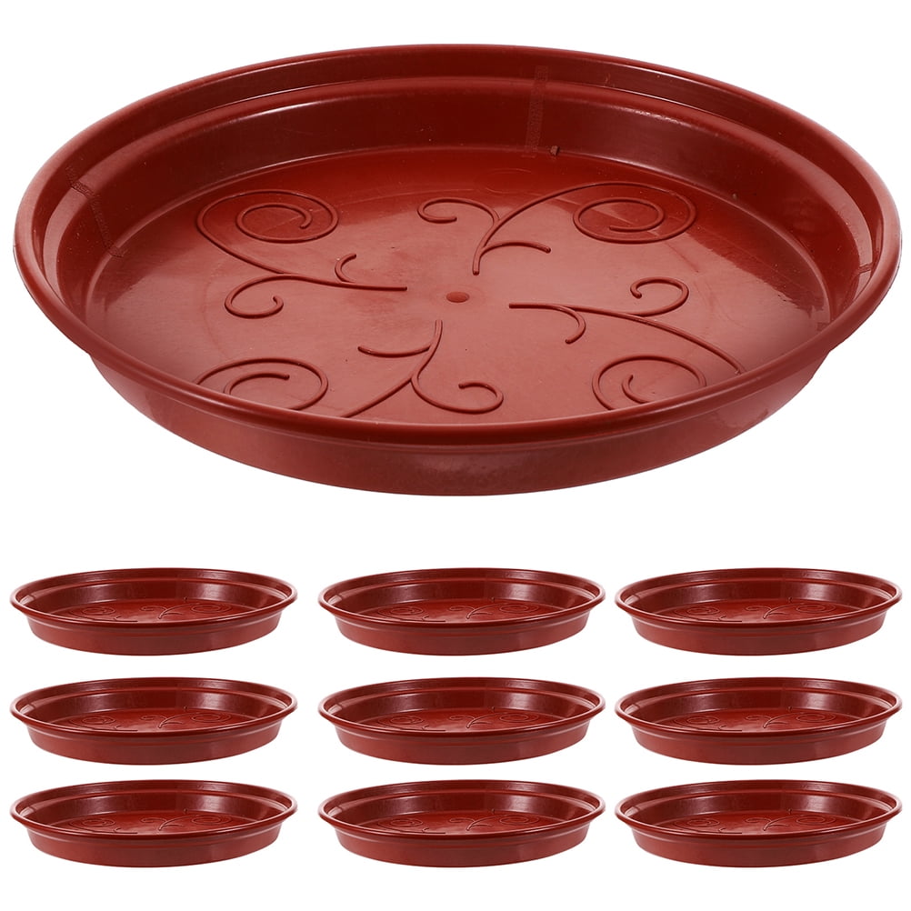 10pcs Plant Saucer Plastic Plant Pot Tray Round Plant Drip Tray Heavy