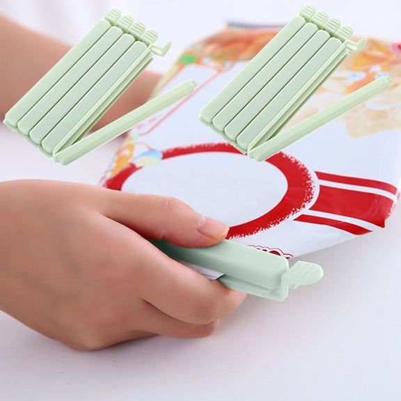 10pcs Plastic Bag Clips Set, Snack Food Sealing Clips, Sealing Bag Sealing Clips, Plastic Bag Clips, Reusable Chip Clip for Sealing Snack Bread Fruit Cereal Coffee Kitchen