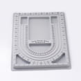 thumbnail image 1 of 10pcs Plastic Bead Design Boards for Necklace Design Flocking Rectangle 9.45x12.99x0.39 inch Gray, 1 of 3