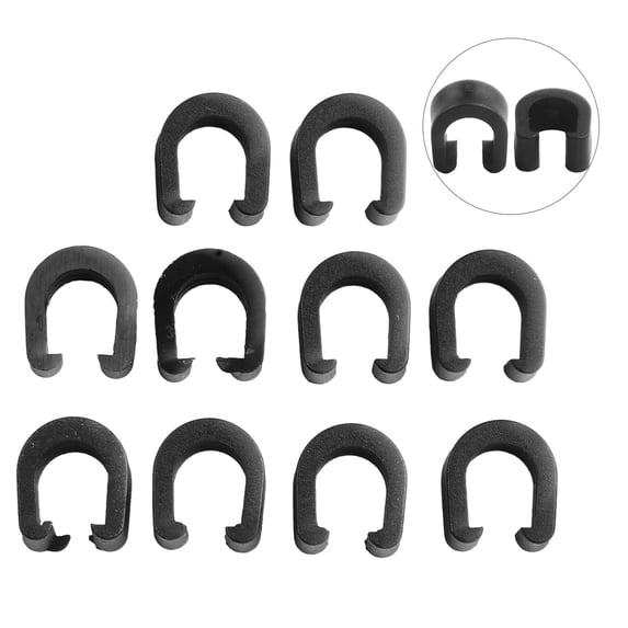 10pcs Plastic Bicycle C-Clips Clamps Housing Hose Guide Clamps Bicycles Brake Cable Derailleur Shifter Cable Fixed Clips Frame Buckle