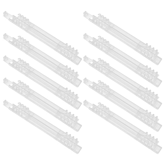 DEEPCRAFF 10Pcs Clear Plastic Binder Rings Loose Leaf Binding Spines for Office Documents and Planners