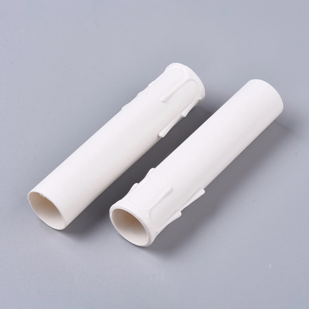 10pcs Plastic Candle Light Socket Covers Candle Sleeves Candelabra Base ...