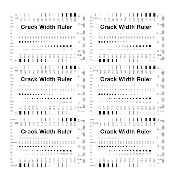 10pcs Plastic Concrete Crack Width Ruler Gloss Clear Multi-Function ...