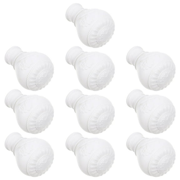 10pcs Plastic Curtain Ball Rod Ends Window Curtain Rod Decorative Finials