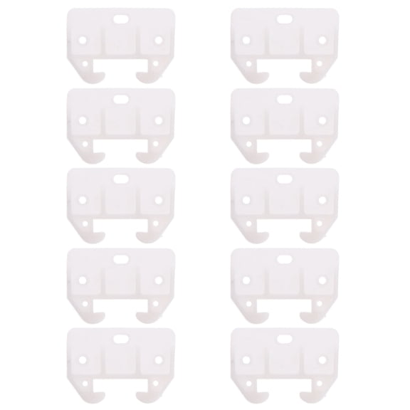 10pcs Plastic Drawer Track Guides Slides Replacement Furniture Parts (White)