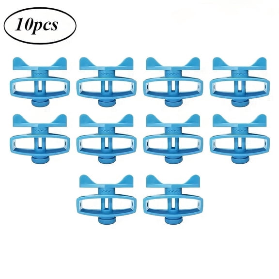 10pcs Plastic Electric Fence Tensioning Tool, for Tightening Securing Ropes Pasture Wires Outdoor Camping, Blue