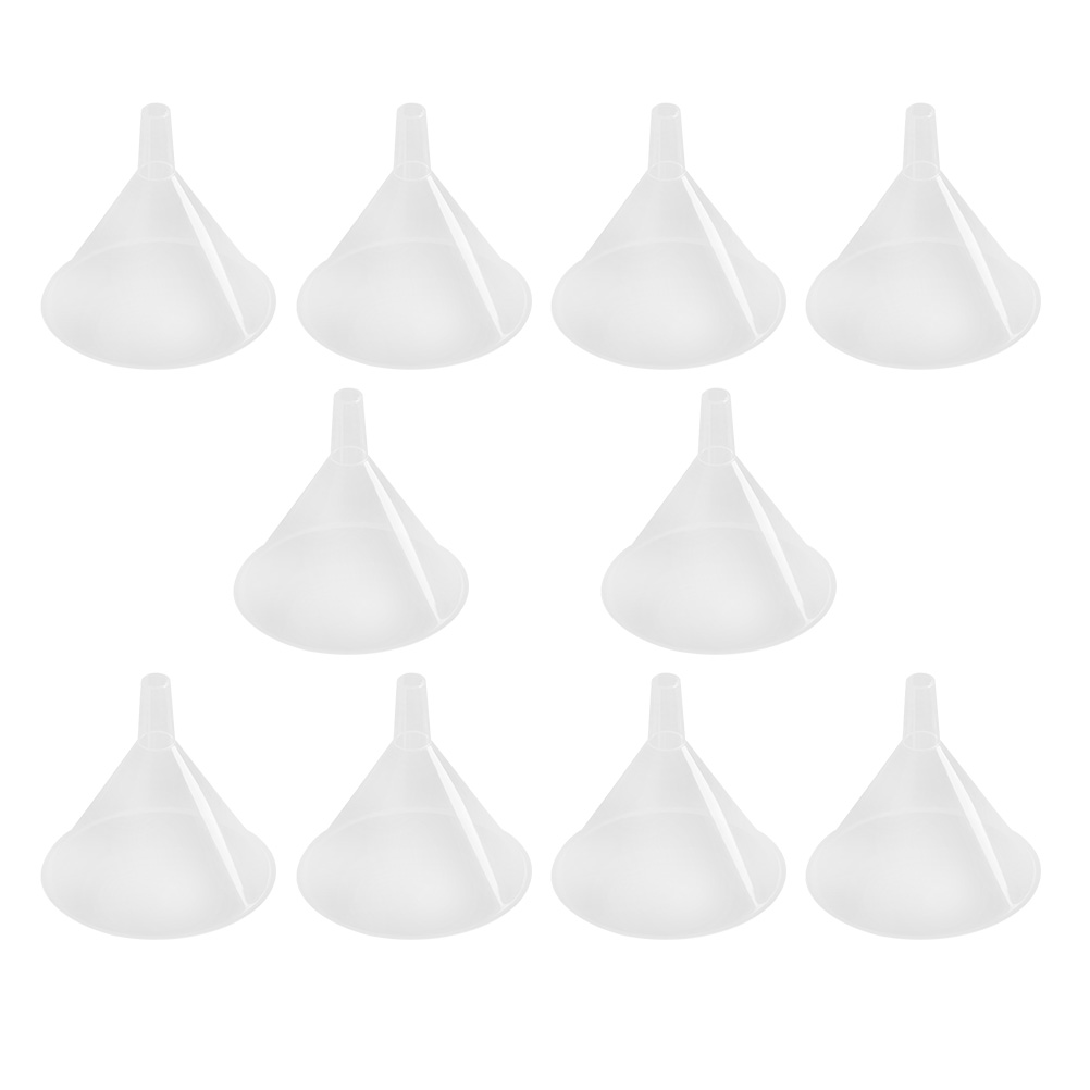 10pcs Plastic Kitchen Funnel Liquid Oil Pour Transferring Funnel