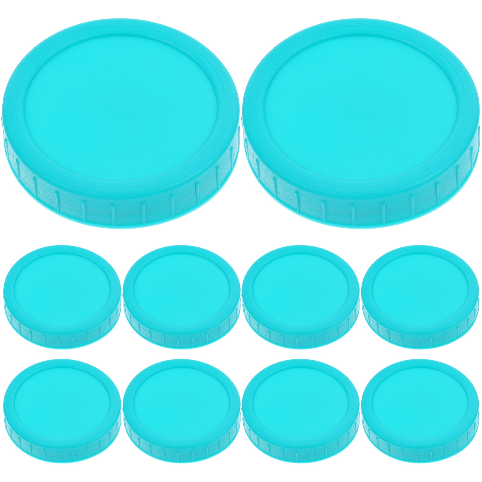 10pcs Plastic Mason Jar Lids Thread Mason Jar Covers Wide Mouth Canning Jar Lids 7361