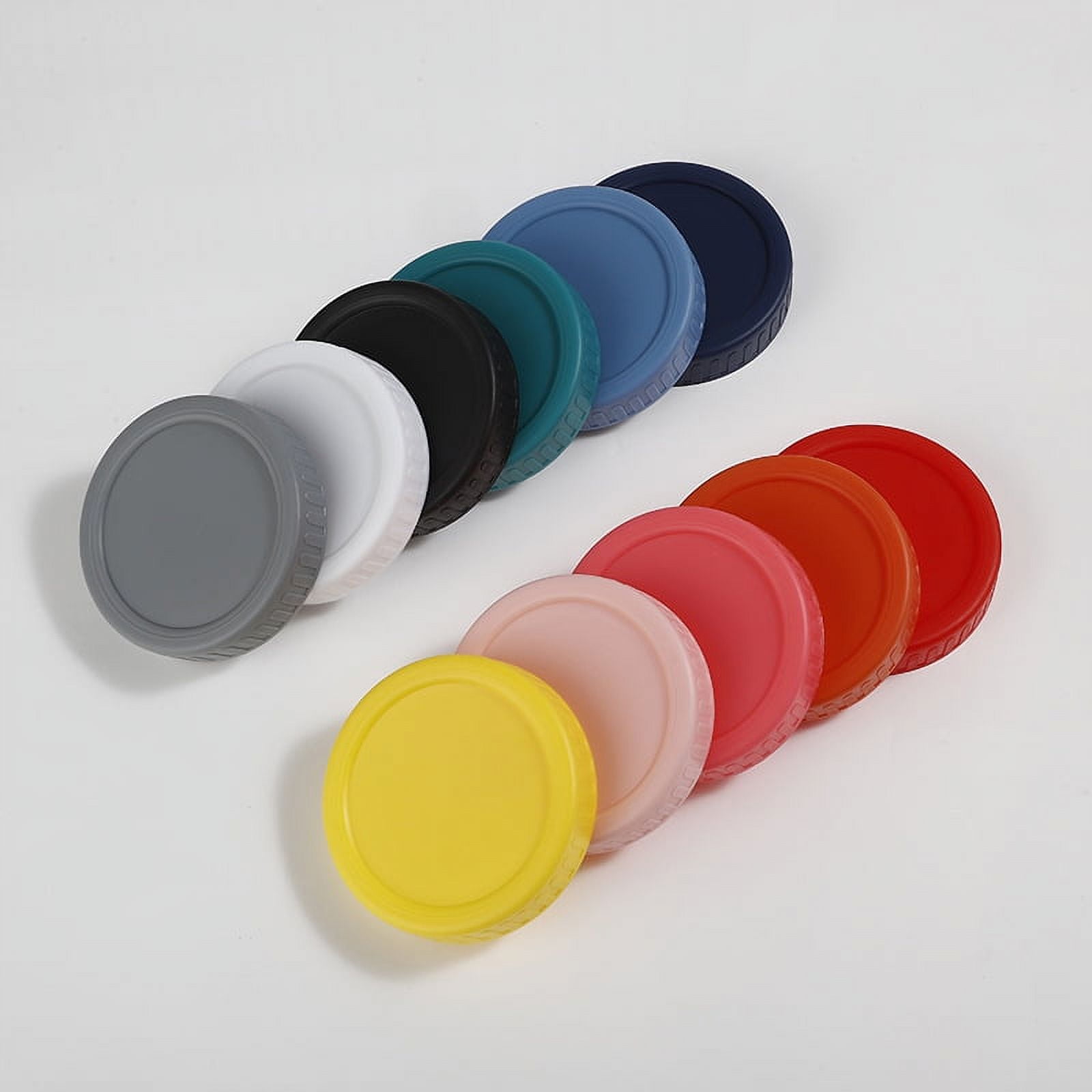10pcs Plastic Mason Jar Lids Thread Mason Jar Covers Wide Mouth Canning Jar Lids
