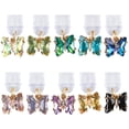 thumbnail image 1 of 10pcs Plastic Mobile Dustproof Plugs Butterfly with Brass Glass Pendants Mixed color 22mm 10pcs/set, 1 of 7