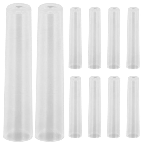 10pcs Plastic Pencil Caps Clear Pen Caps Tip Nibs Protectors Cover Pencil Extenders Holders Pencil Toppers For Students Schools Offices