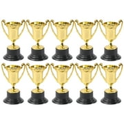 10pcs Plastic Reward Trophies Gold Award Trophy Cups School Rewarding Supplies