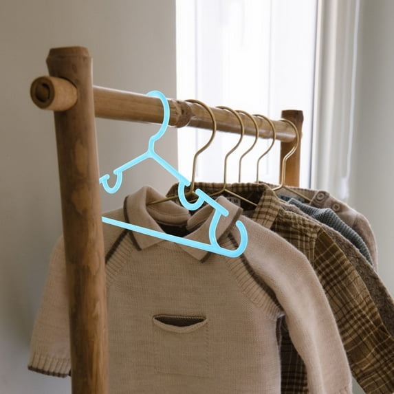 10-Pack Small Plastic Clothes Hangers Space-Saving Coat Hangers for Clothing Rack Organization
