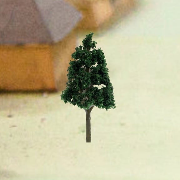 YOSADIER Dark Green ABS Simulation Trees Set for Landscape, Train Models, Dioramas, and Miniature Scenery Decoration