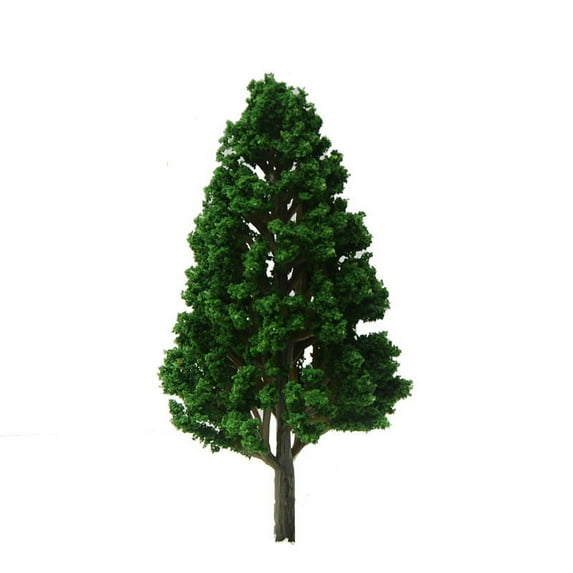 FENGGUIQU Mini Trees for Crafting Dark Green ABS 10Pcs for Building Model