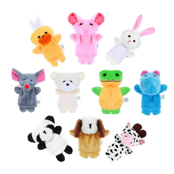 10pcs Plush Finger Puppets Animal Finger Puppets Kids Finger Toys Finger Puppets for Toddlers