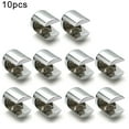 thumbnail image 1 of 10pcs Polished Chrome Glass Shelf Support Clamp Brackets for 6-12mm Shelves, 1 of 4