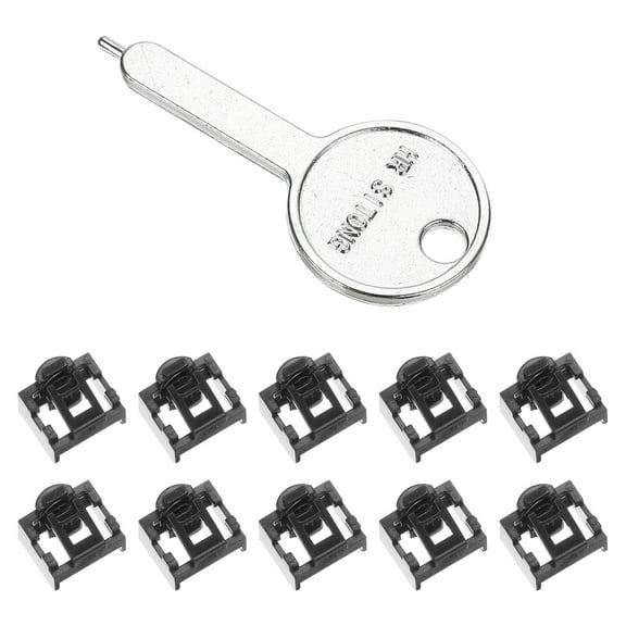10pcs Port Blocker Locking RJ45 Port/Dust PC Blocker with Coded Key,Black