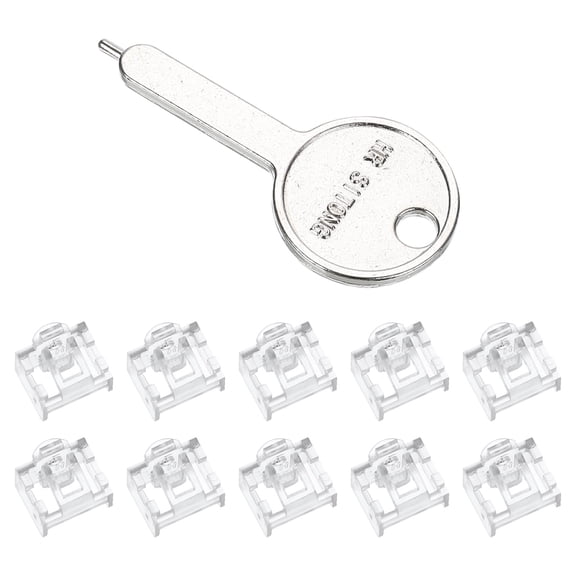 10pcs Port Blocker Locking RJ45 Port/Dust PC Blocker with Coded Key,Transparent