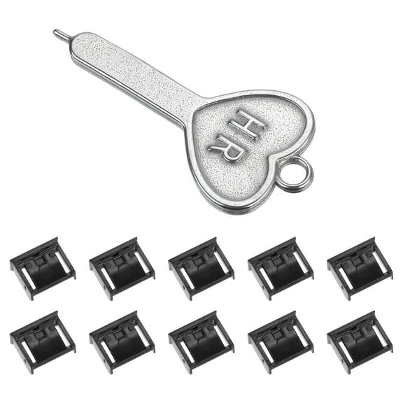 10pcs Port Blocker Locking USB Port/Dust PC Blocker with Coded Key,Black