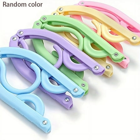 10pcs Portable Foldable Clothes Hangers - Perfect For Travel & Drying Clothes, Plastic Hangers Suitable For Clothing Stores