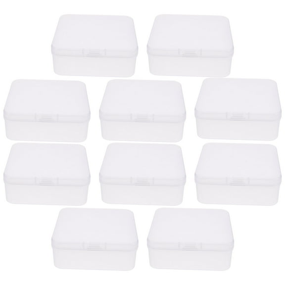 10pcs Outdoor Soap Carrying Box Clear Square Soap Dish Clamshell-type Soap Container