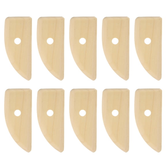 10pcs Pottery Ribs 12cm x 5.2cm Wooden Clay Ceramic Sculpting Tools for Finishing Shaping and Smoothing Removing Finger Marks