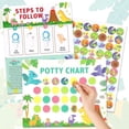thumbnail image 1 of HuiJuMei 10pcs Potty Training Stickers Chart, Cartoon Dinosaur Theme Toilet Training Reward Chart Potty Reward Chart for Toilet Success, 1 of 7