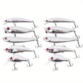 thumbnail image 1 of 10pcs Premium Silvery Anodized Fishing Lures - High-Performance Baits for Catching More Fish in Both Freshwater and Saltwater - Durable and Attractive Designs for Versatile Angling Adventures, 1 of 7