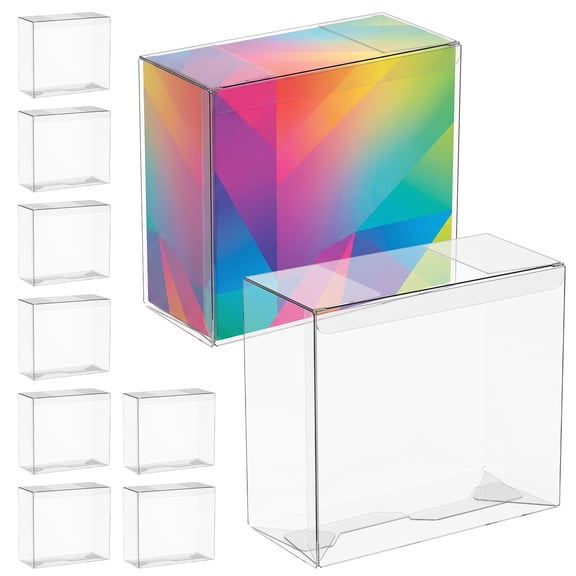 10pcs Protector Case for ETB Stackable Thick PVC Plastic Protector Display Case Compatible with ETB Transparent and Easy to Fold