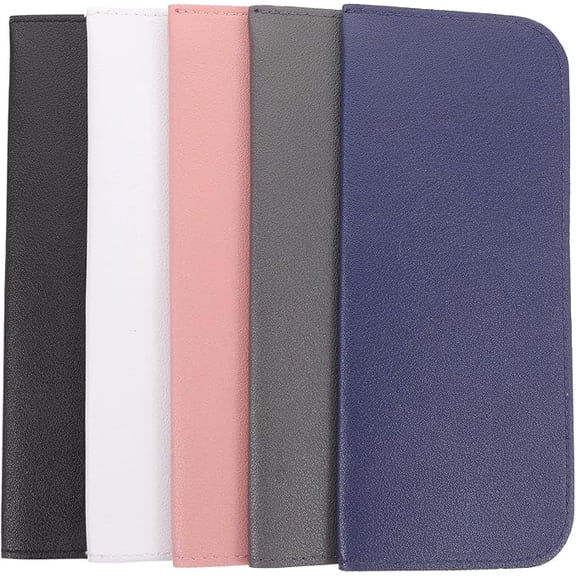 10pcs Pu Leather Soft Eyeglass Cases Portable Glasses Storage Pouch Non-slip Eyewear Sleeve Set for Travel with Multi-color Assortment