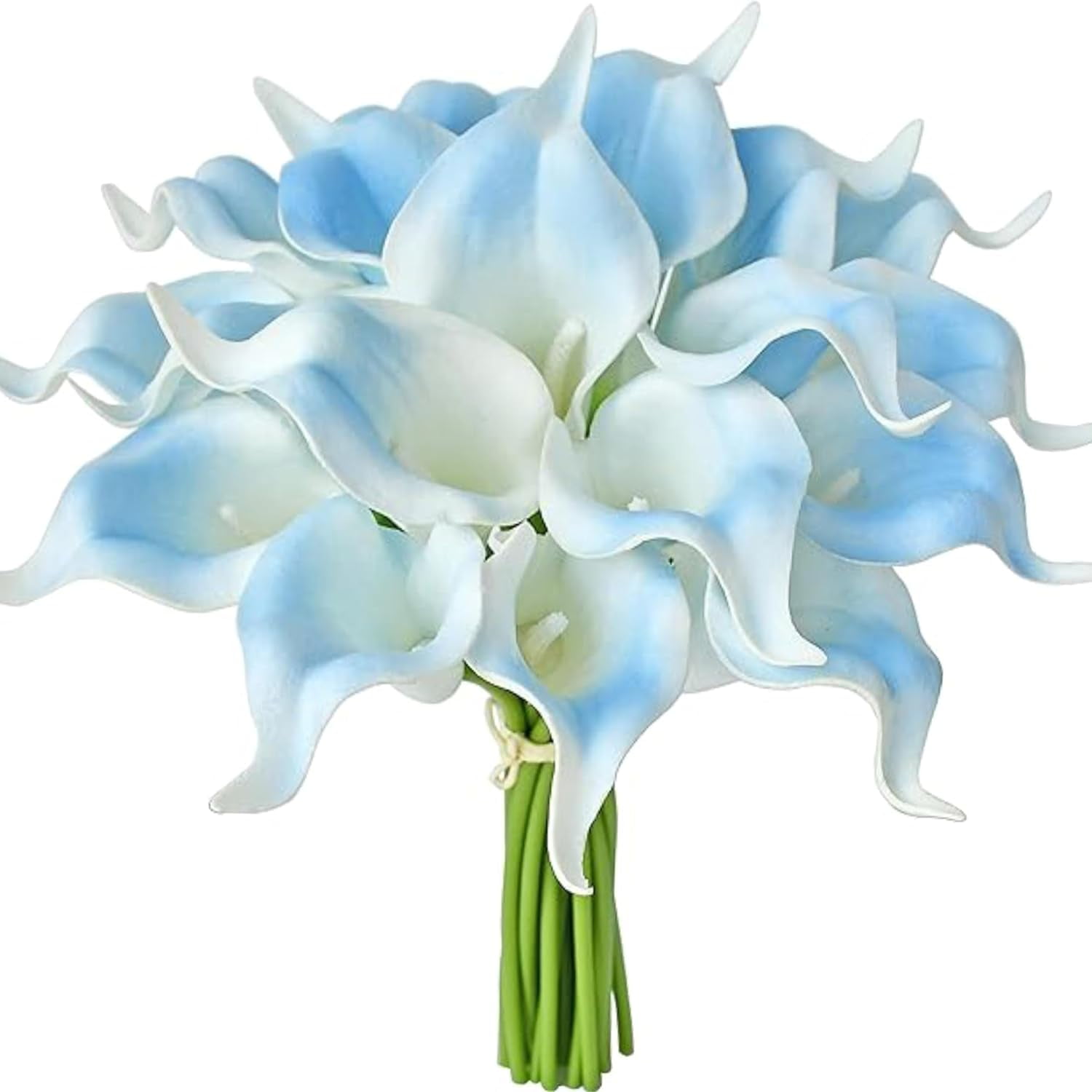 10pcs Pure Yellow Flowers Artificial Calla Lily Silk Fake Flowers 13.5