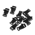 thumbnail image 1 of 10pcs Quick Side Release Buckle Survival Whistle Paracord Belt Strap Clip - Black, 5.5x3.5cm, 1 of 6